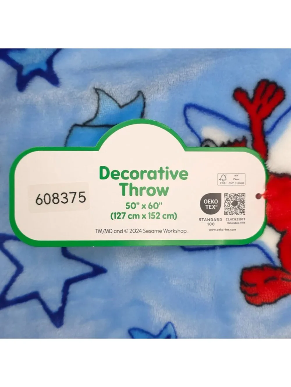 Sesame Street Elmo Decorative Plush Throw Blanket 50x60